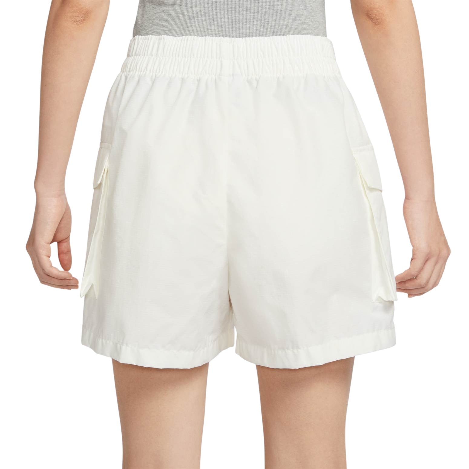 (WMNS) Nike Sportswear Essential Woven High-Waisted Cargo Shorts Asia Sizing 'Sail' HM6983-133