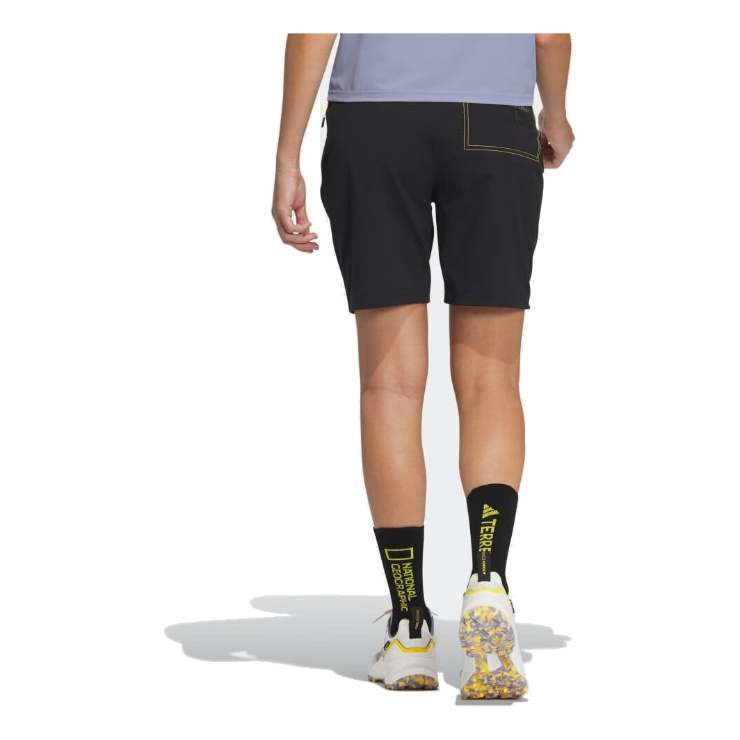 (WMNS) adidas National Geographic Shorts Asia Sizing 'Black' HY4696