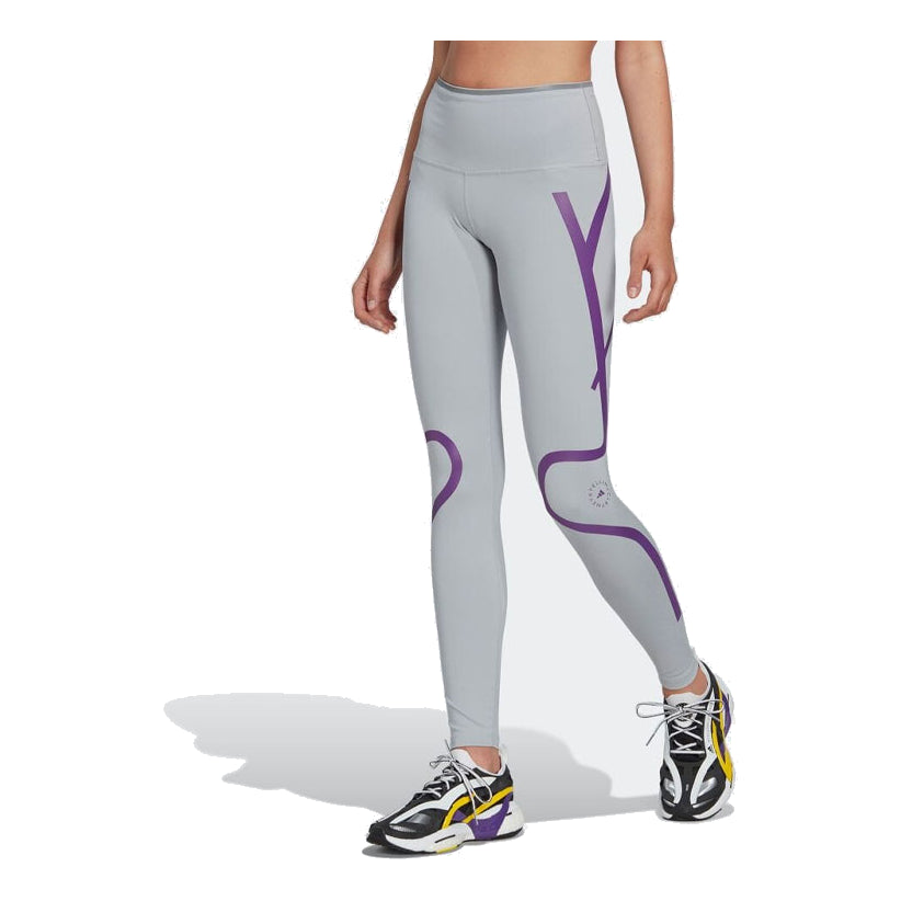 (WMNS) adidas by Stella Mccartney TruePace Running High Waist Legging Asia Sizing 'Grey Purple' HI6135