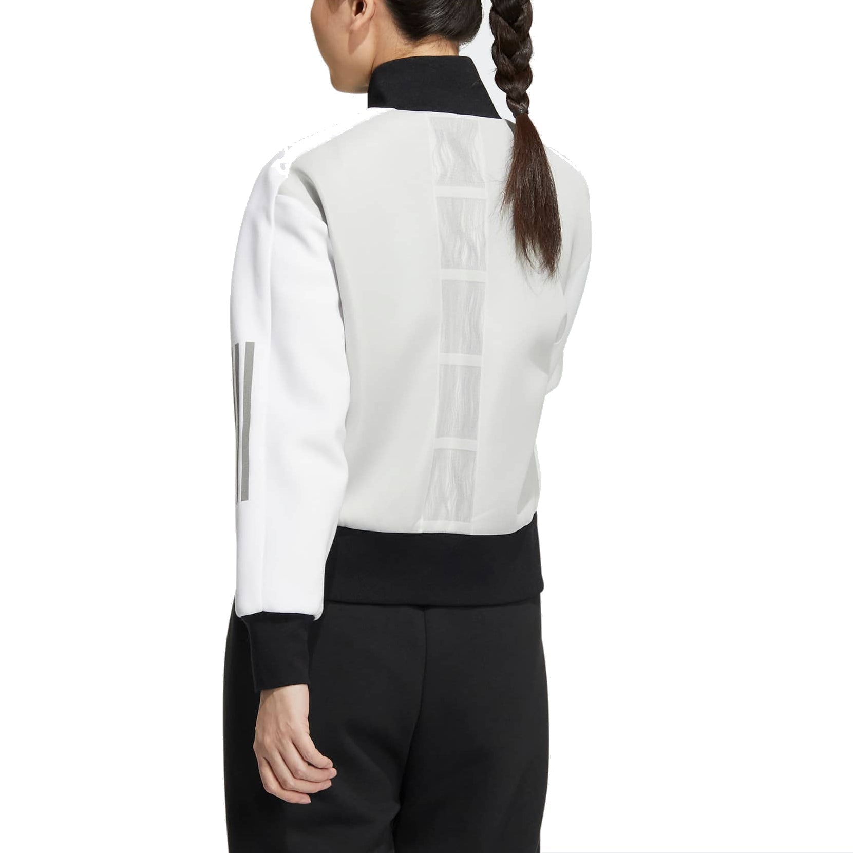 (WMNS) adidas UST Jacket Asia Sizing 'White Black' HM7089