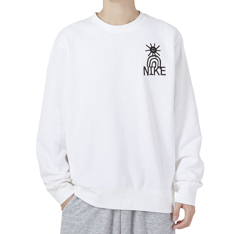 Nike As M Nsw Hbr-C Bb Crew Logo Tee 'White Pineapple' DQ4073-100