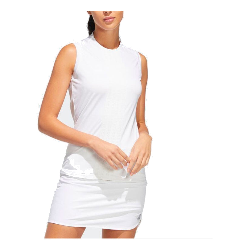 (WMNS) adidas 3-Stripes Sleeveless Mock Neck Shirt Asia Sizing 'White' HA0203