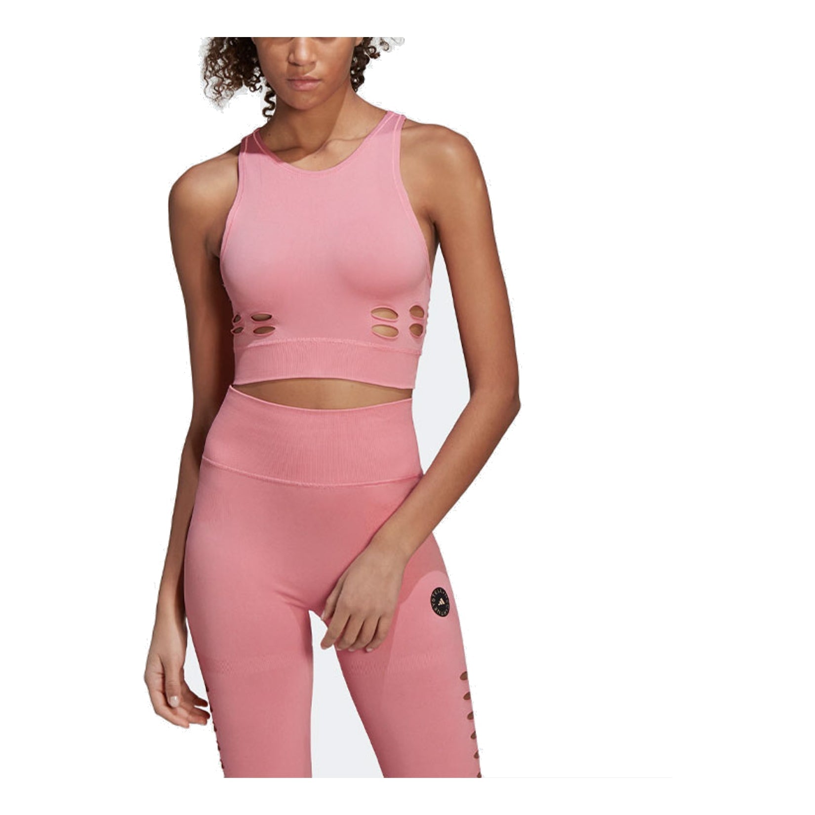 (WMNS) adidas by Stella McCartney TruePurpose Yoga Knit Crop Top Asia Sizing 'Pink' HD9071