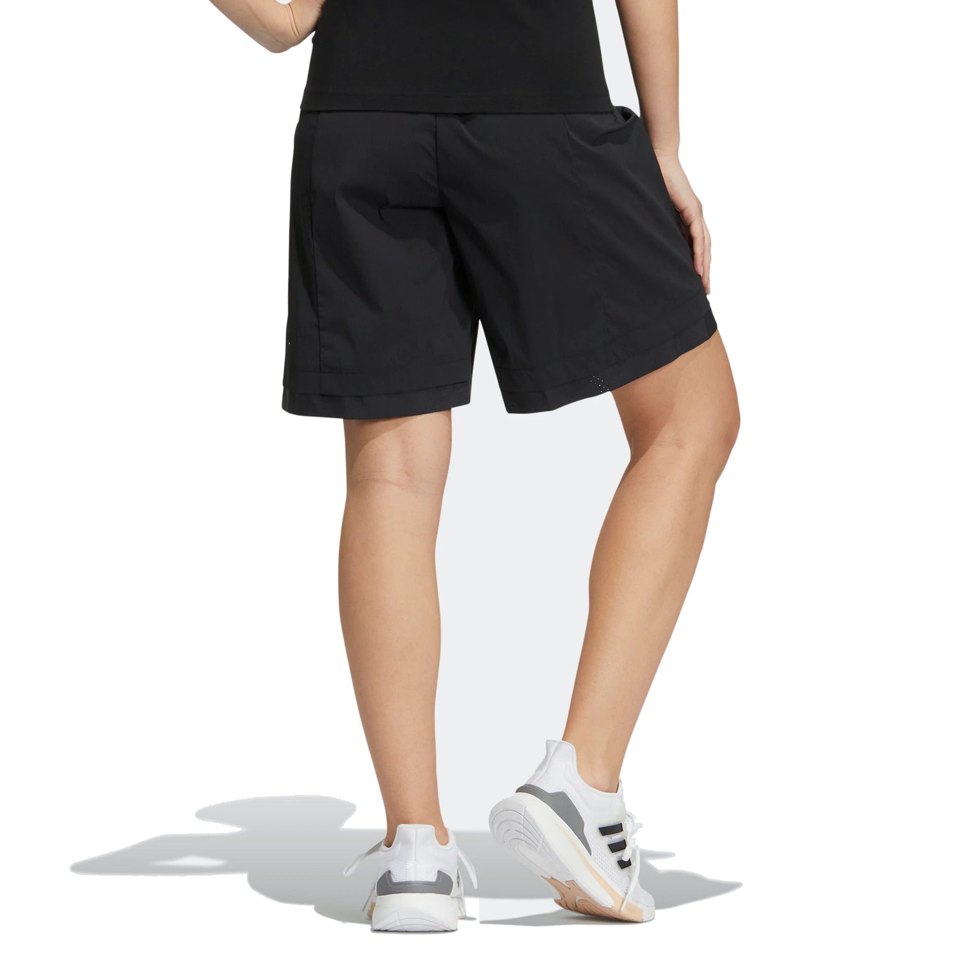 (WMNS) adidas Casual Drawstring Waist Solid Color Sports Shorts Asia Sizing 'Black' HE9962