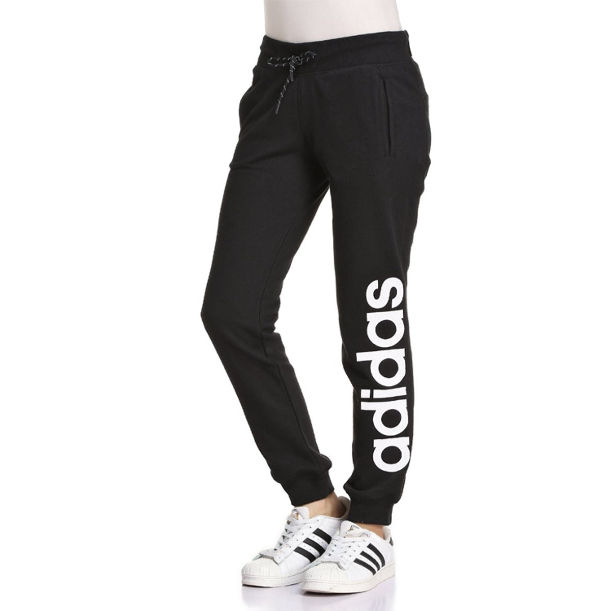 (WMNS) adidas Essentials Linear Pant Asia Sizing 'Black' AJ4592