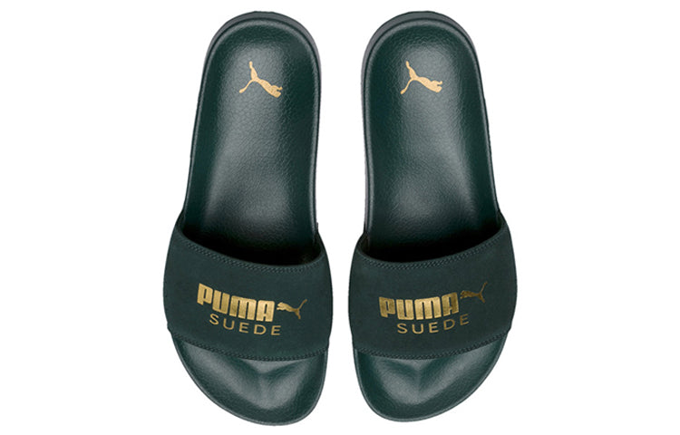 PUMA Leadcat Suede Green Unisex Slippers 365758-09