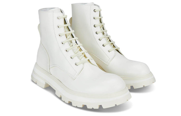 (WMNS) Alexander McQueen Wander Boot 'White' 657569WHZ809231