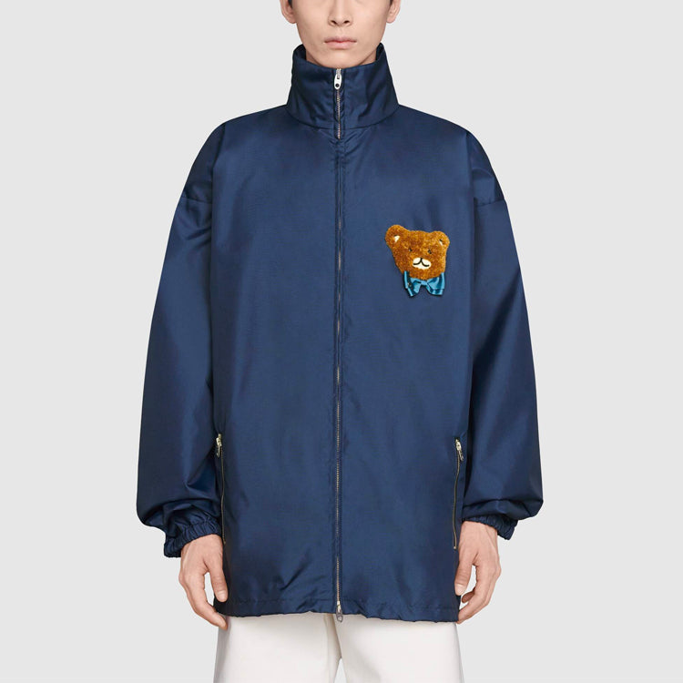 Kai x Gucci Crossover SS21 Pattern Cartoon Printing Loose Jacket Navy Blue 660317-ZAG1V-4340