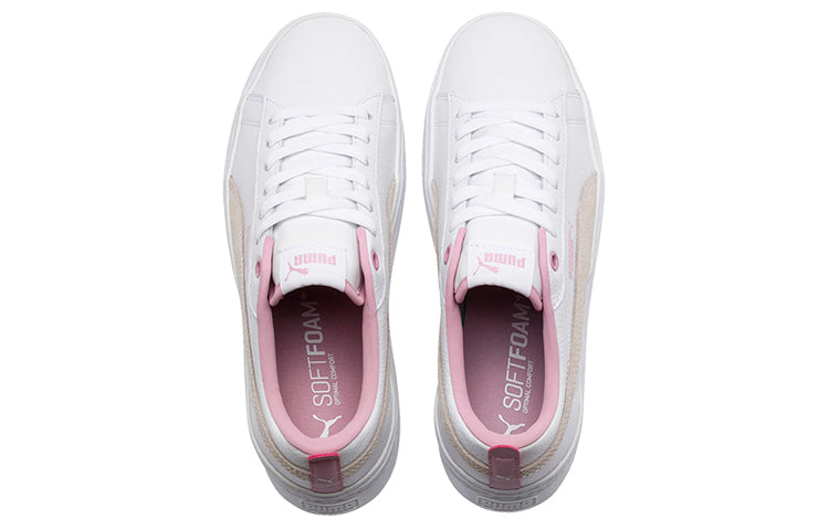 (WMNS) PUMA Smash Platform Low 'White Pale Pink' 366487-08
