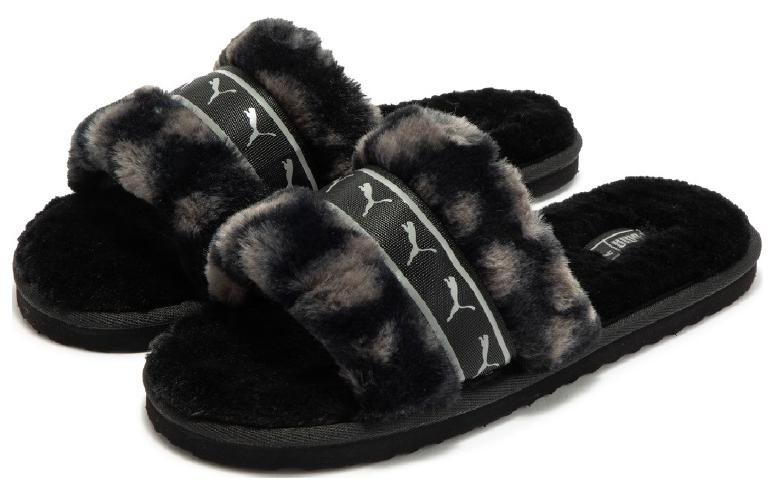 (WMNS) PUMA Fluff Remix Animal BX 'Black Grey' 390970-02