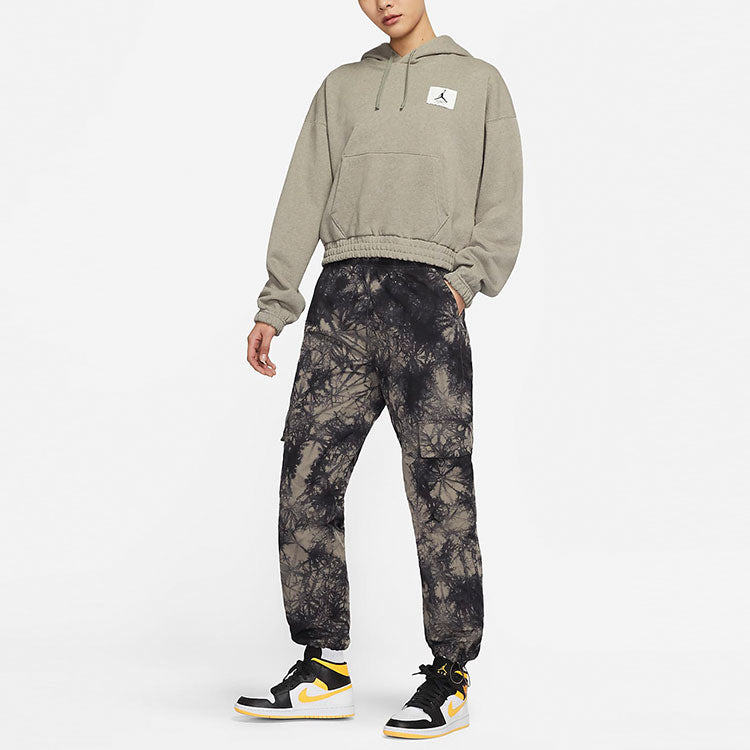 (WMNS) Air Jordan (Her)itage Tie Dye Lacing Straight Long Pants/Trousers Olive Grey DM5232-040