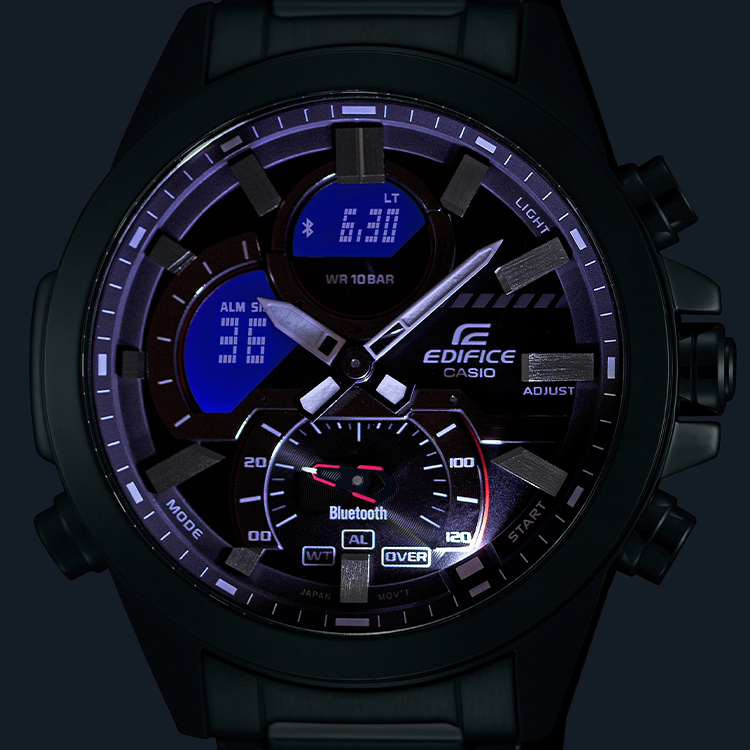 Casio Edifice Waterproof Luminous Analog Watch 'Black Grey' ECB-30DC-1A