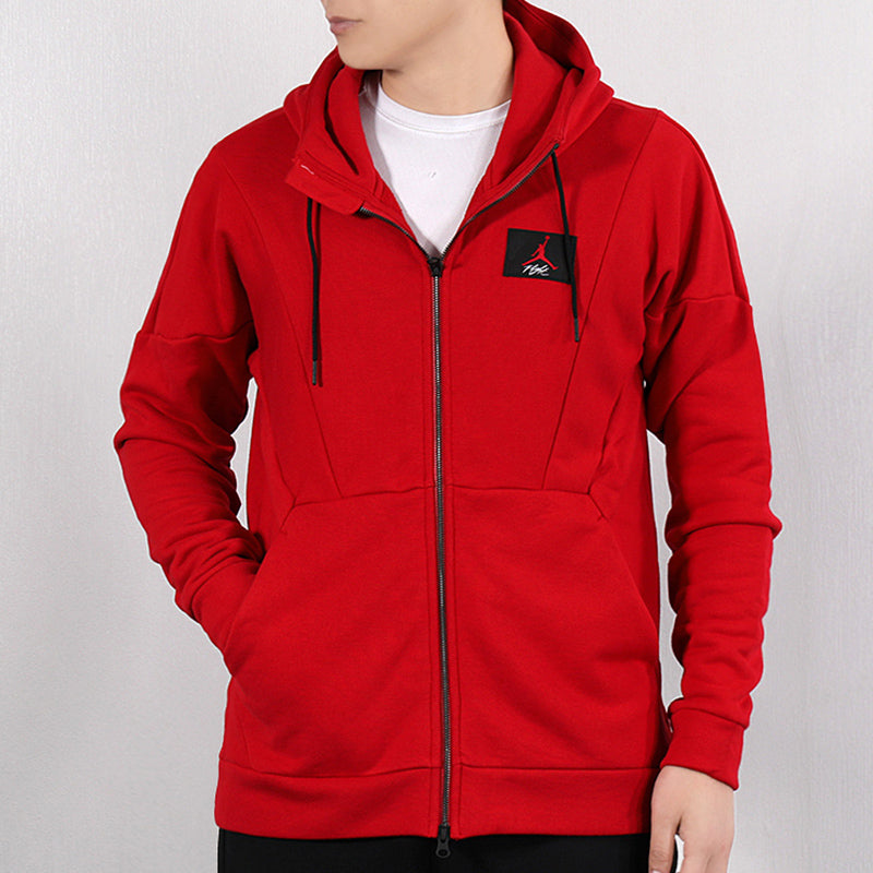 Air Jordan hooded Drawstring Zipper Jacket Red AV2291-687