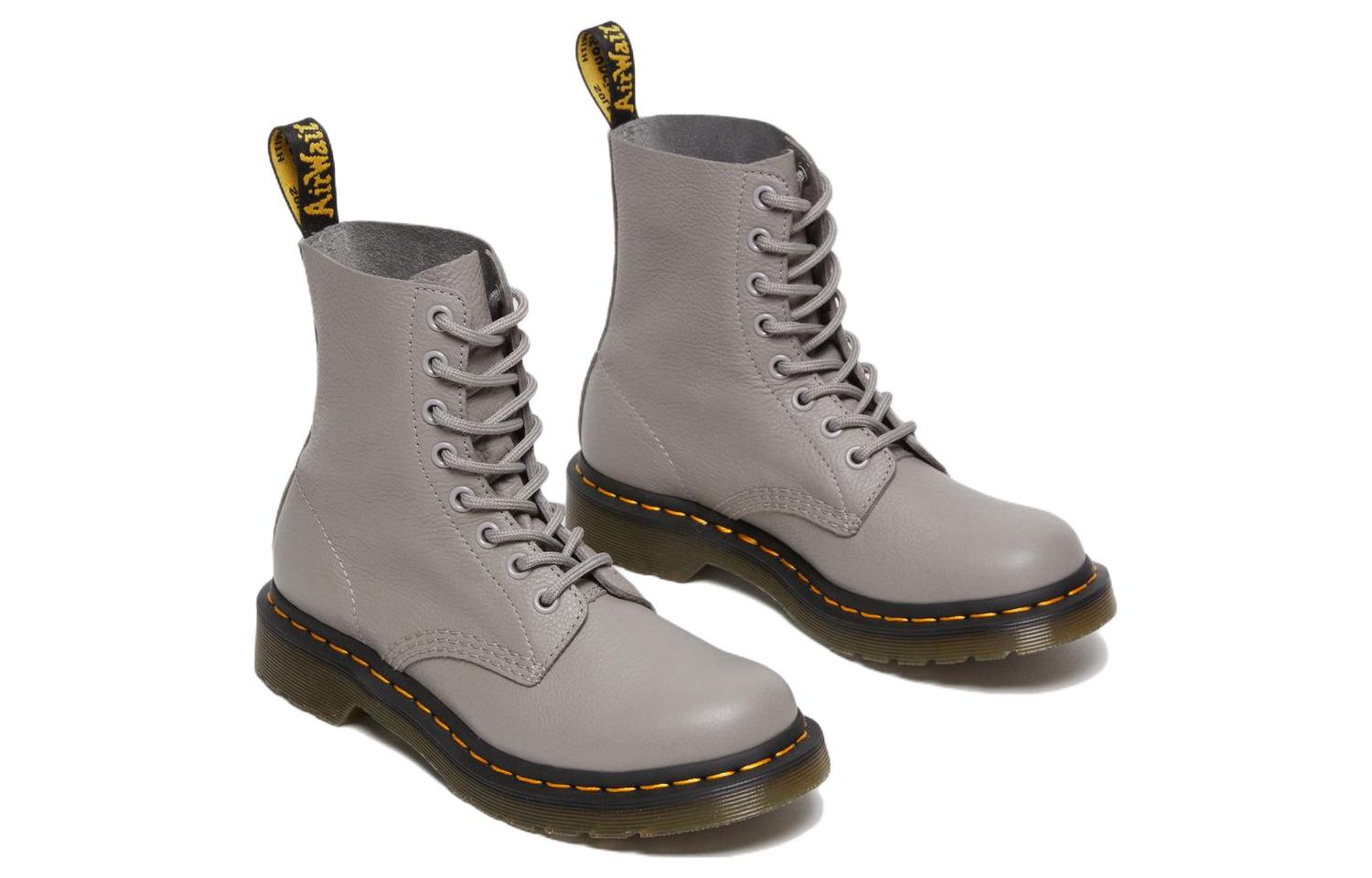 (WMNS) Dr. Martens 1460 Pascal Virginia Leather Boots 'Grey' 27641076