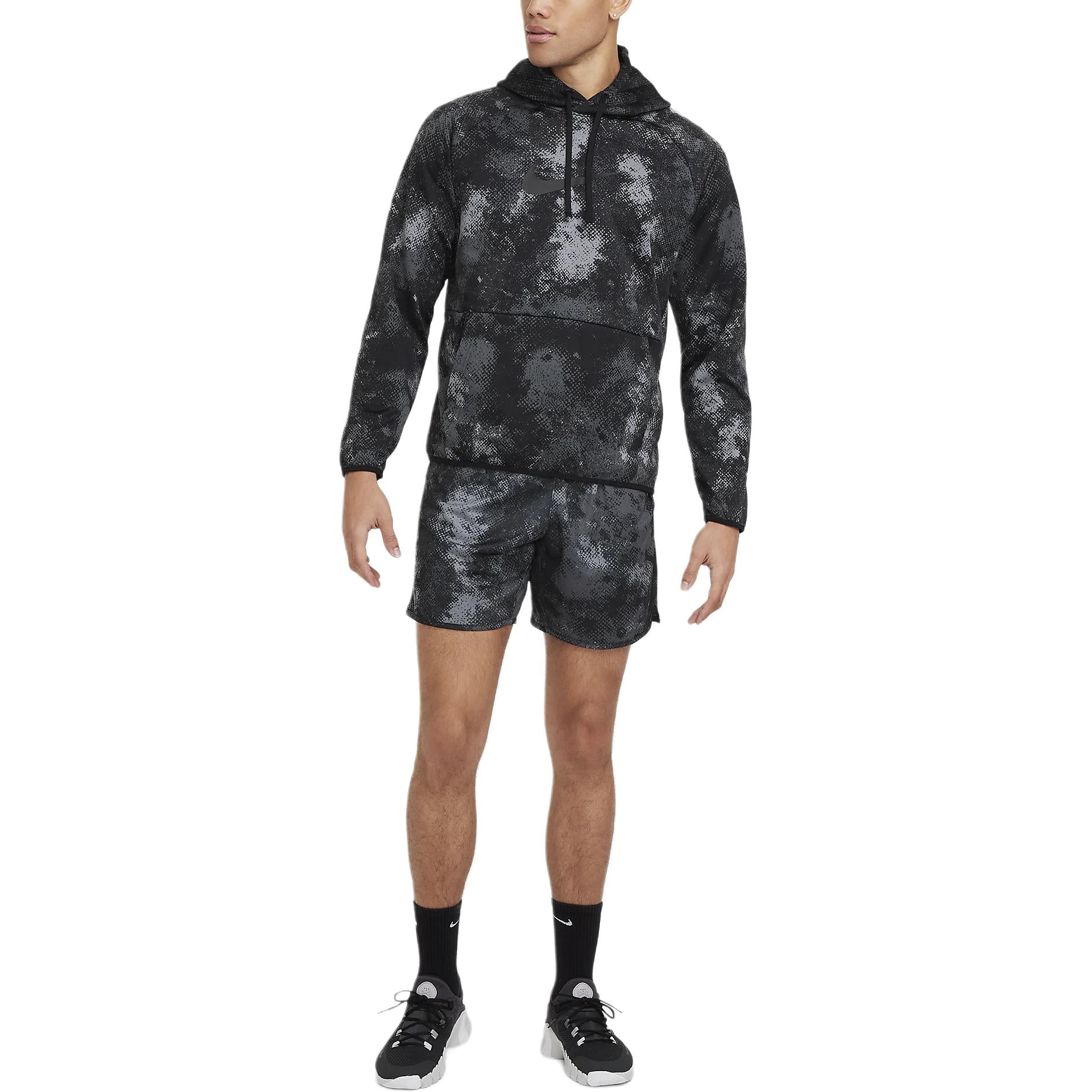 Nike Therma-FIT Versatile Pullover Hoodie 'Black Camo' FZ1088-010