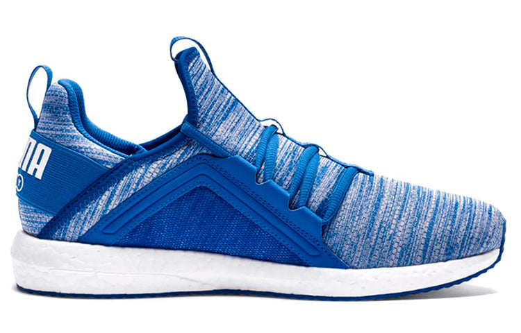 PUMA Mega Energy Heather Knit Low Running Shoes Blue/White 191095-04