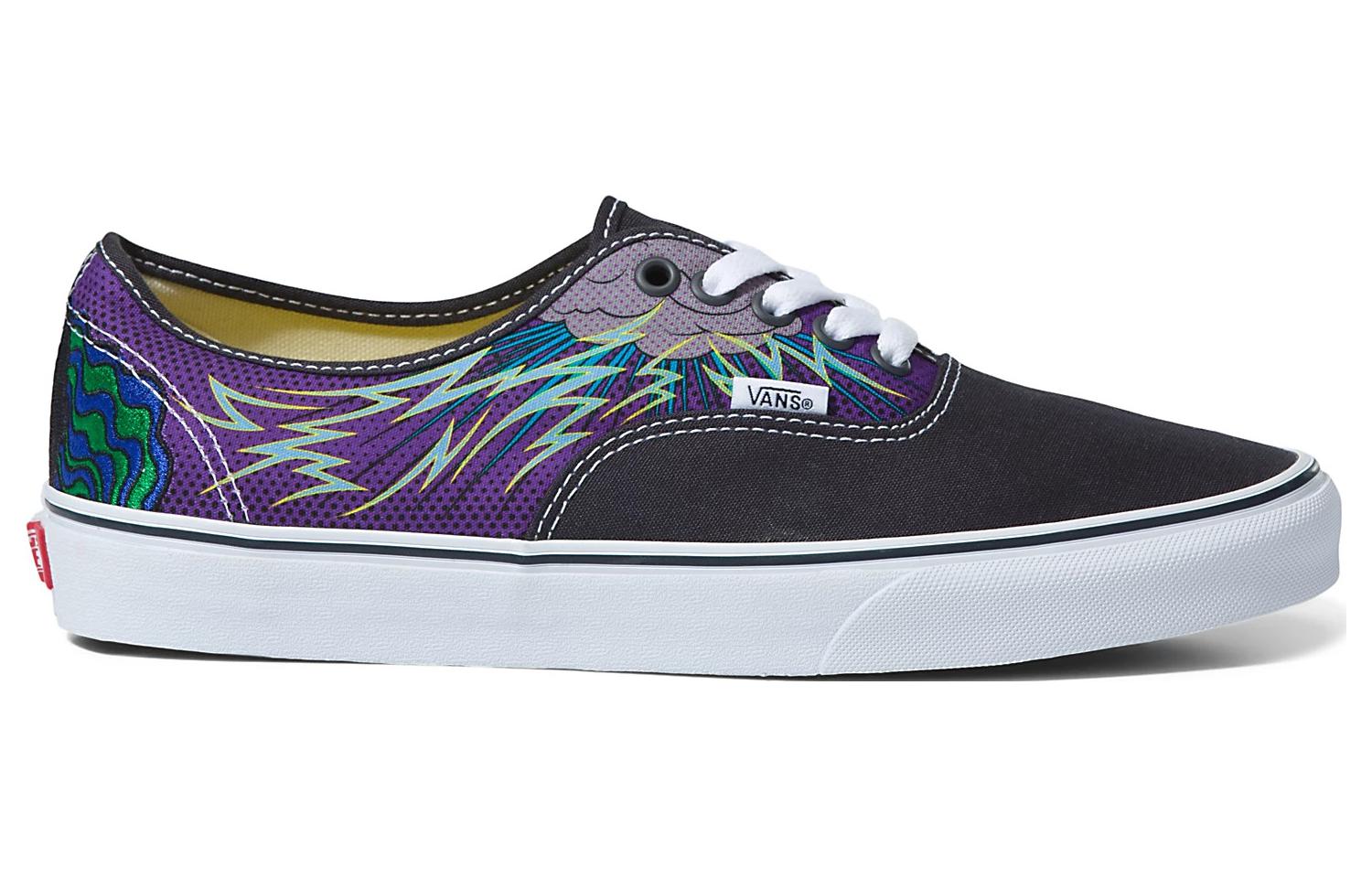 Vans Authentic Low Top Suede Canvas Shoes 'Black Purple' VN0A5KRDDNV