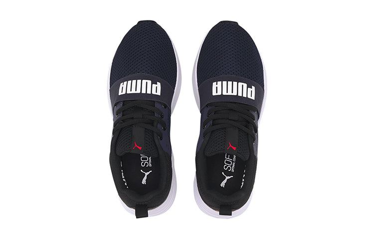 (GS) PUMA Wired Run Agile Imeva Low Running Shoes White/Blue 374214-03