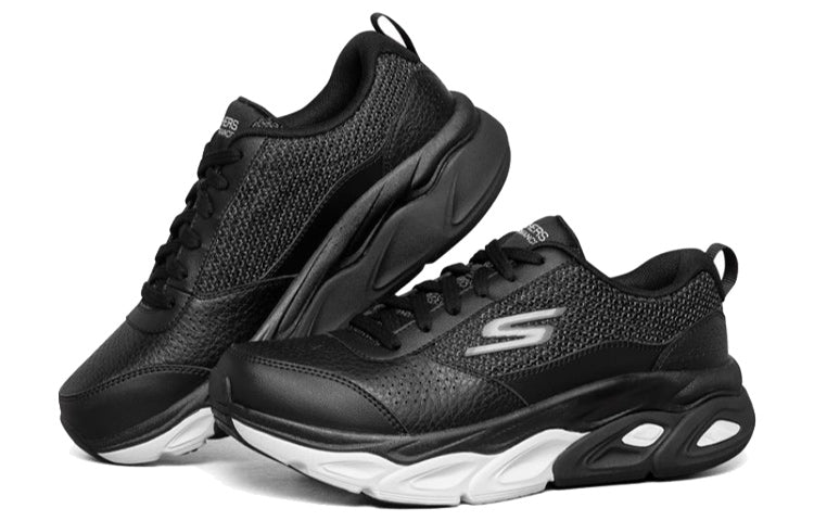 (WMNS) Skechers Max Cushioning Ultimate Sports Shoes Black/White 128047-BKW