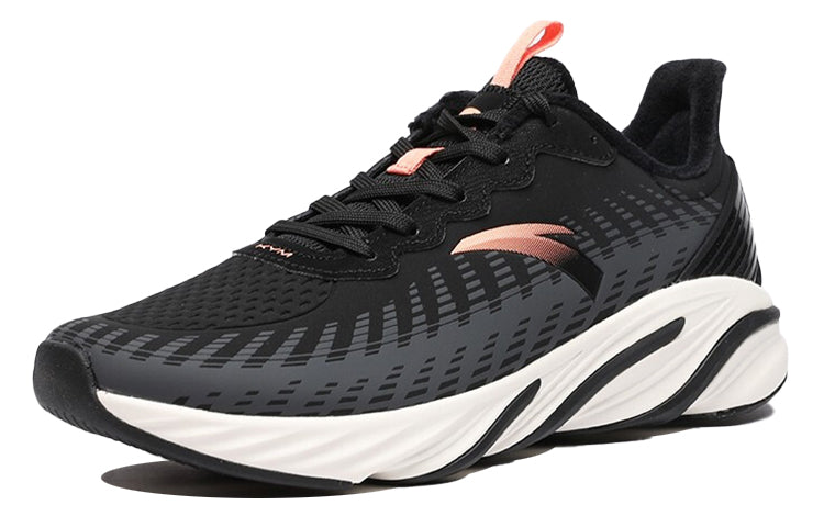 (WMNS) ANTA Leather Running Shoes 'Black Orange White' 122045522-7
