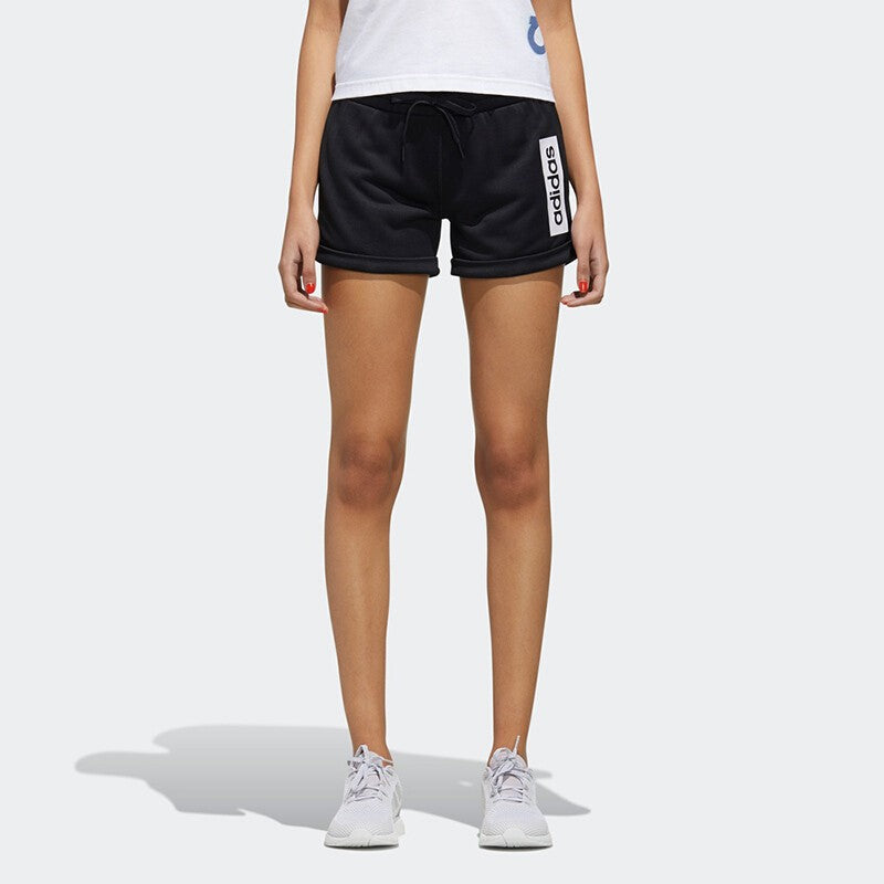 (WMNS) adidas Colorblock Shorts Asia Sizing 'Black White' FM6130