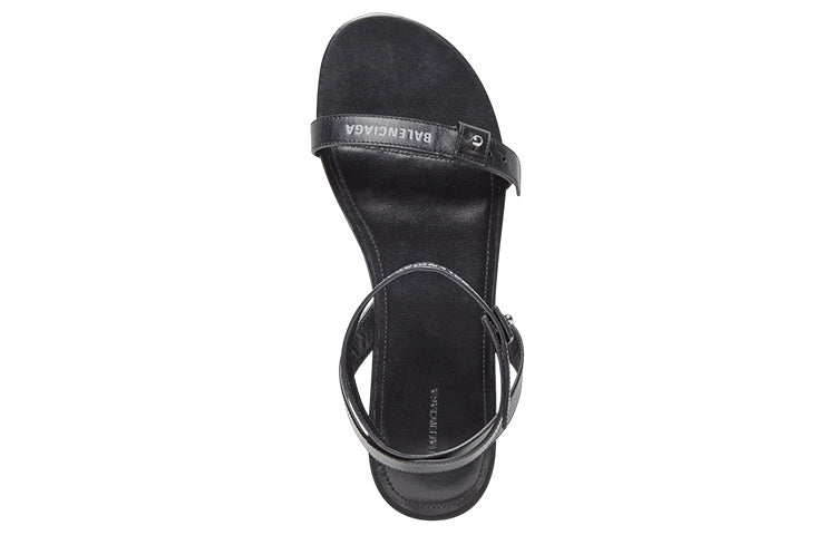 (WMNS) Balenciaga Afterhour Sandals 'Leather Black' 694476WBBF31090