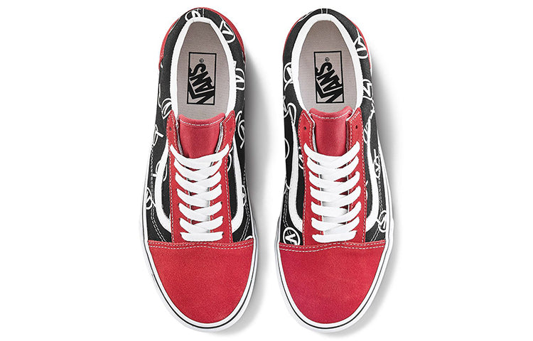 Vans Old Skool Vlogo 'Black Red' VN0A4U3B17B