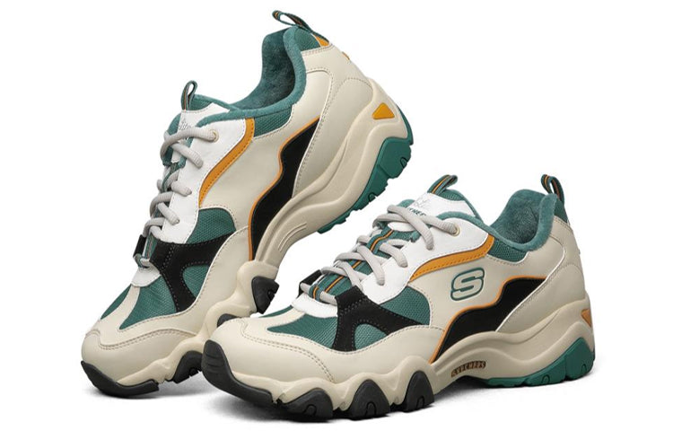 Skechers D'lites 2.0 Running Shoes White/Green 666159-OWGN