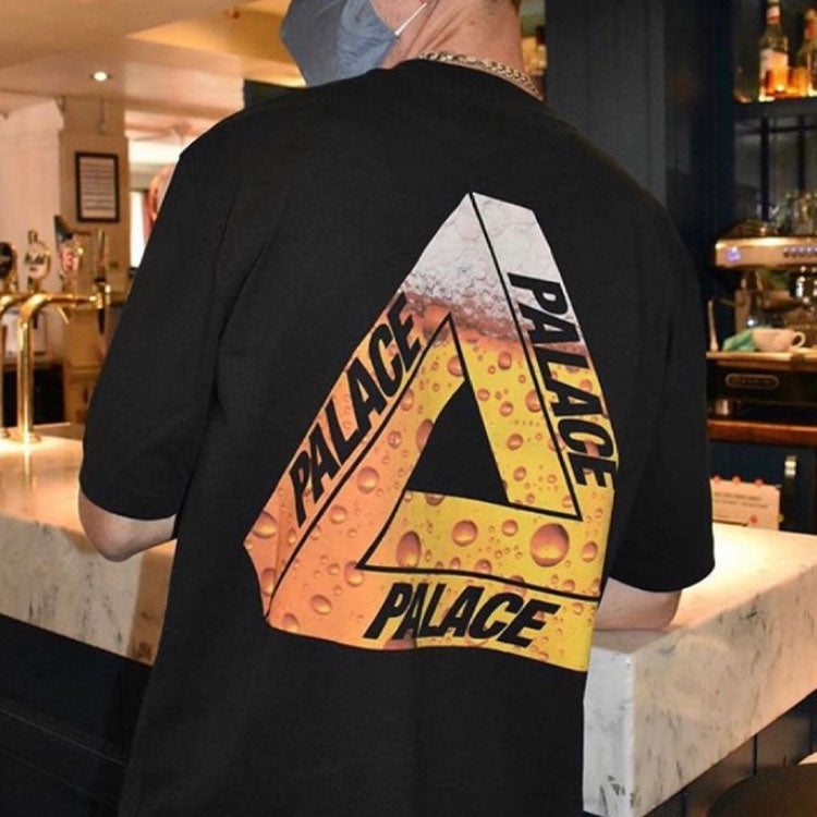 PALACE TRI-Lager Tee Triangle Logo Printing Short Sleeve Unisex Black P19TS219