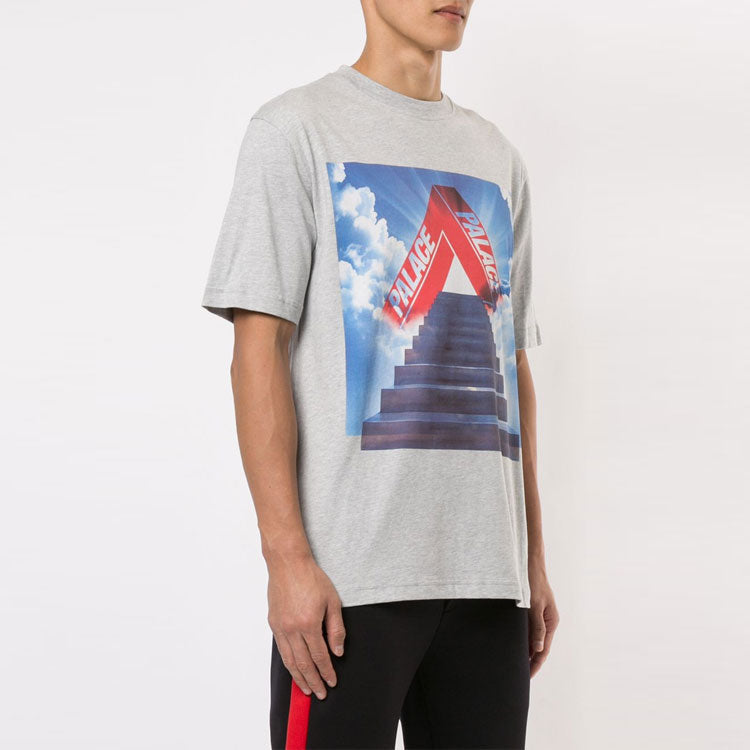 PALACE Tri-Ternity T-Shirt Red Triangle Short Sleeve Unisex Gray P16TS135