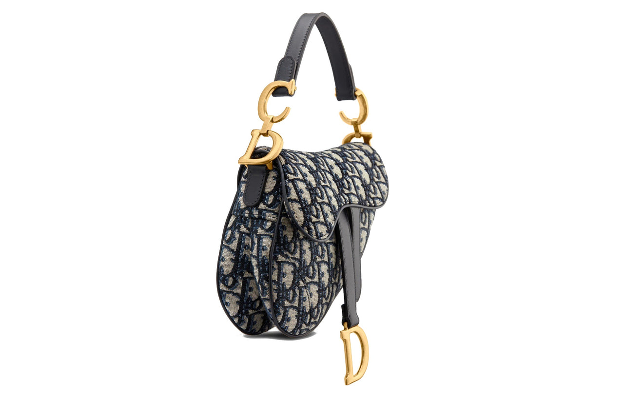 (WMNS) DIOR Mini Saddle Bag 'Blue Oblique Jacquard' M0447CTZQ-M928