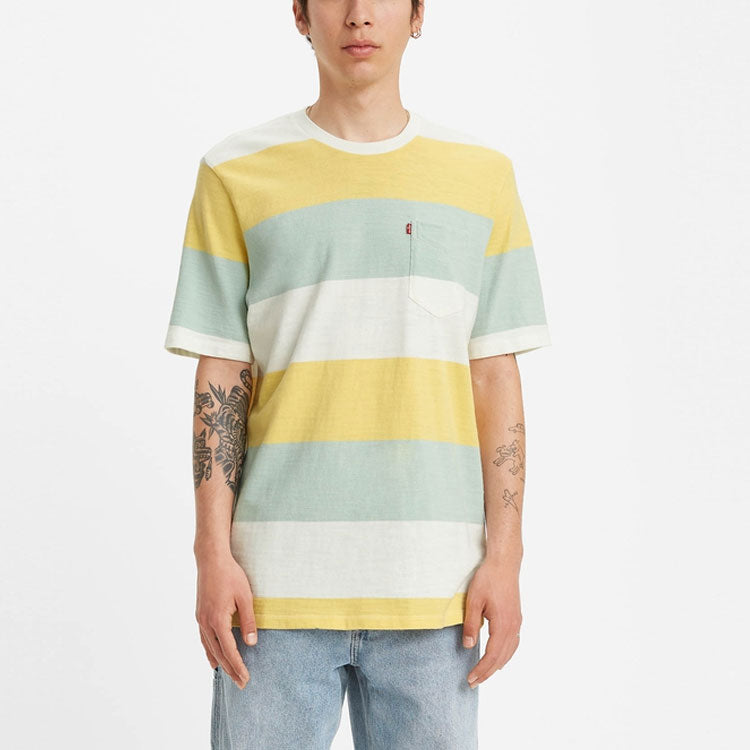 Men's Levis Stripe Short Sleeve Yellow 34310-0004