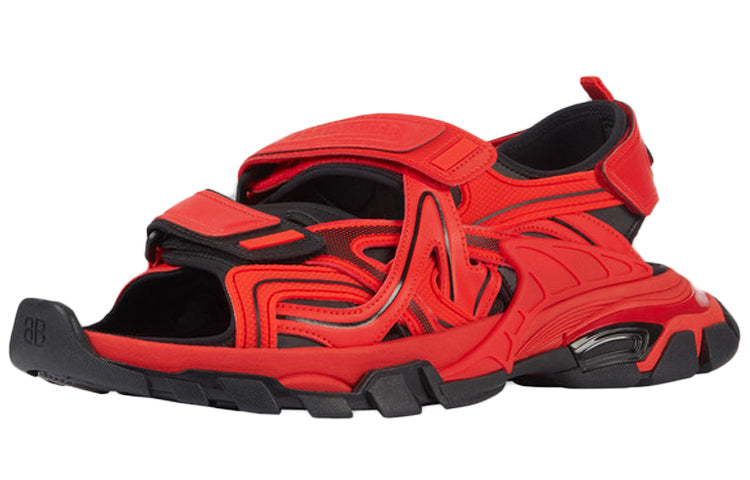 Balenciaga Track Rubber Black Red Sandals 'Red Black' 617542W2FH16010