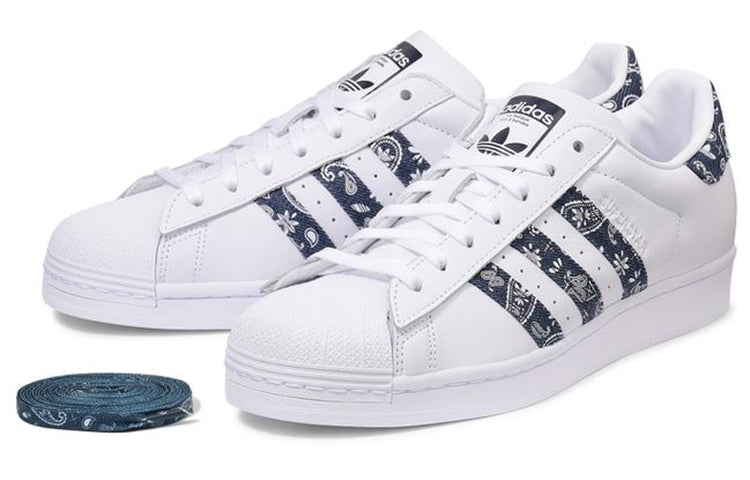 adidas originals Superstar Paisley 'White Blue' HP5508