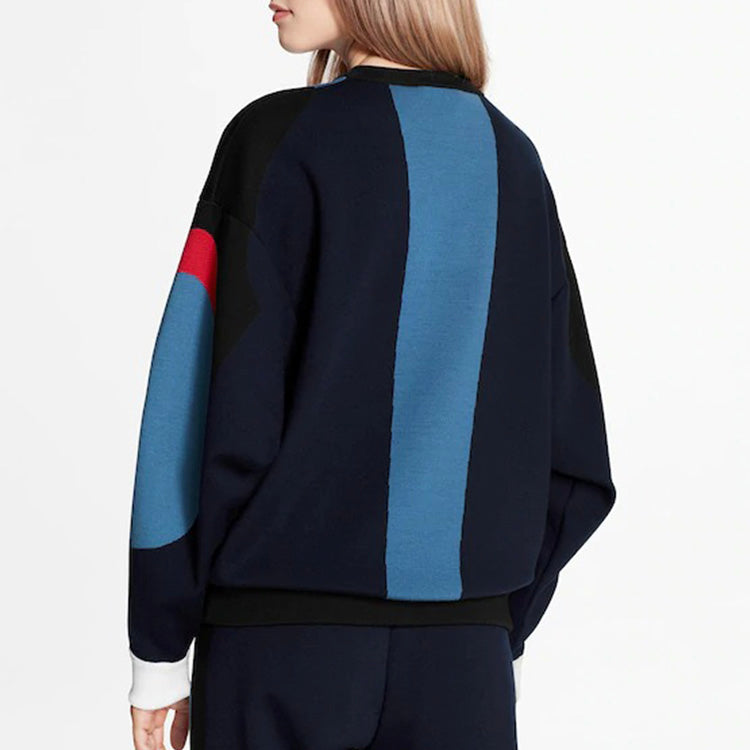 (WMNS) LOUIS VUITTON LV Embedded Knitted Jumper 'Black Blue' 1A8C8N