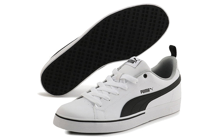 PUMA Break Point Vulc White/Black Casual Board Shoes 372290-02
