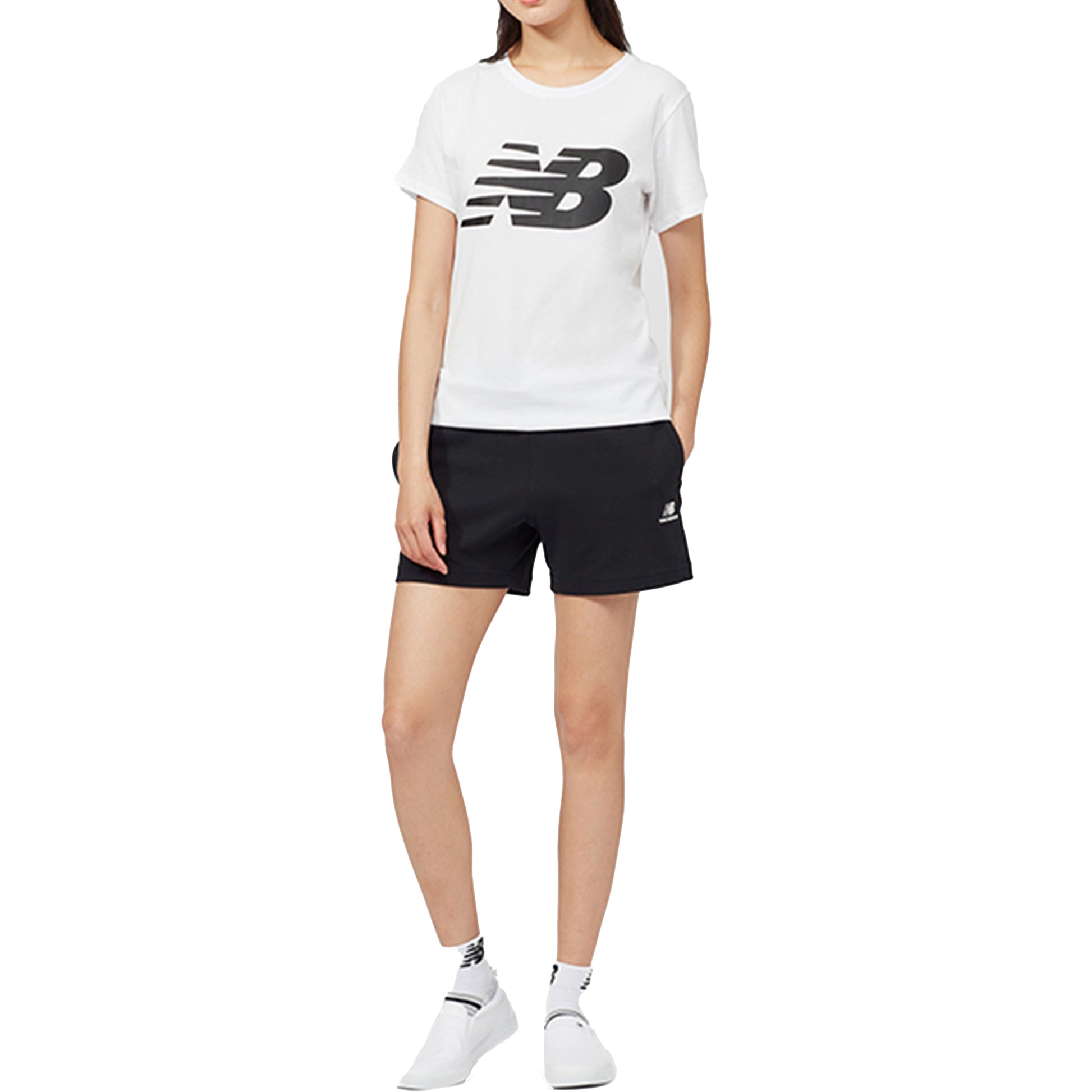(WMNS) New Balance Casual Sports Short Sleeve White WT01852-WT