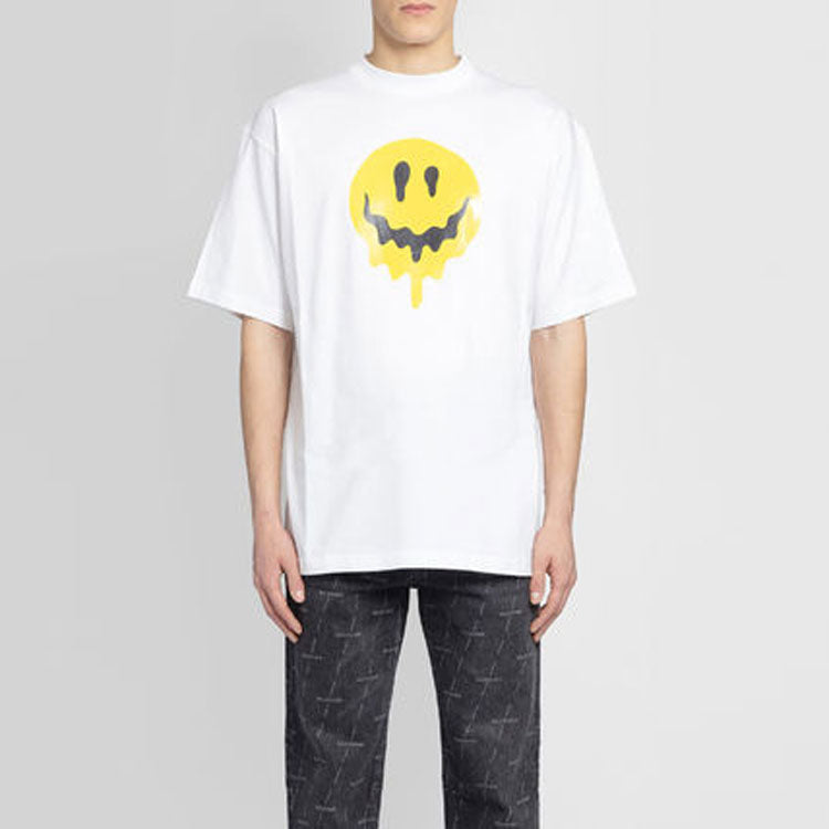 Balenciaga SS21 Drip Peace Large Fit Smile Printing Causual GS White 641675TKVA18639
