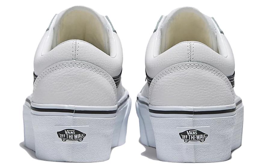 (WMNS) Vans Old Skool Stackform Leather 'White Black' VN0A7Q5MTWB