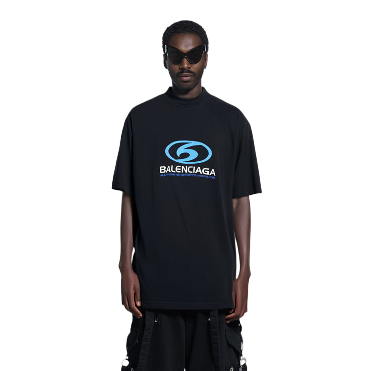 Balenciaga Surfer T-shirt 'Black Blue' 764235TPVU61165
