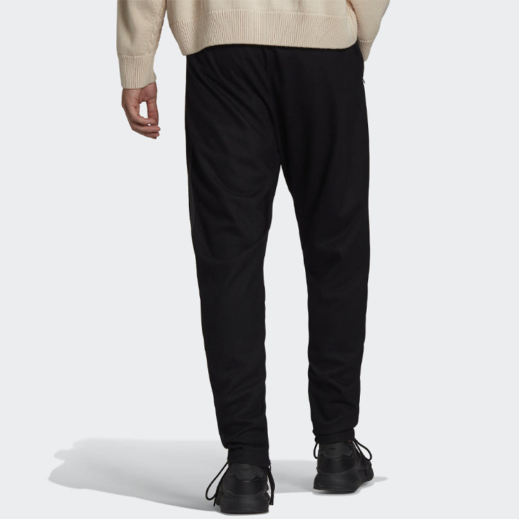 Men's adidas originals Solid Color Lacing Black Sports Pants/Trousers/Joggers H33468