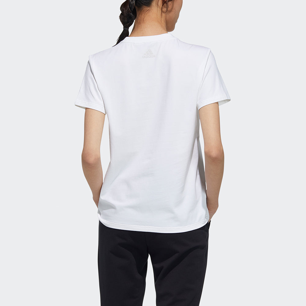 (WMNS) adidas Fi Foil Tee Printing Round Neck Sports Short Sleeve White T-Shirt GP0699