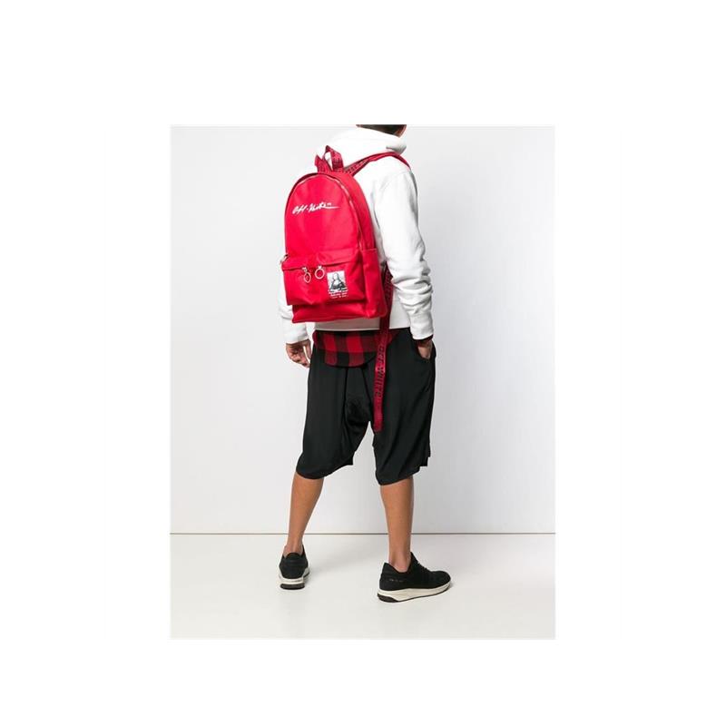 Off-White Printing logo Printing Backpack Red OMNB003S19D360082010