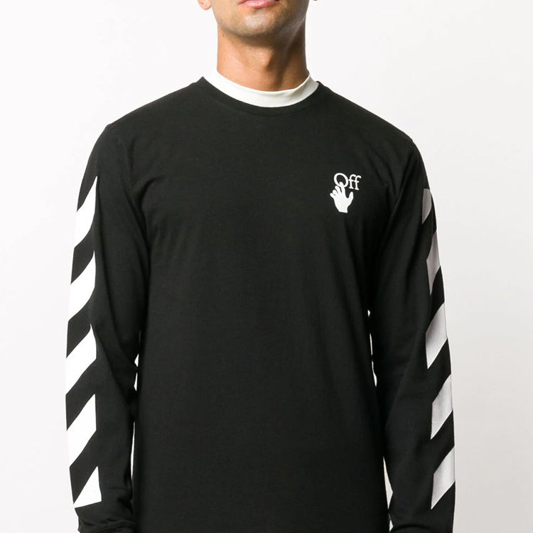 Off-White Agreement LogoPrinting Pullover Men Black OMAB001F20FAB0081001
