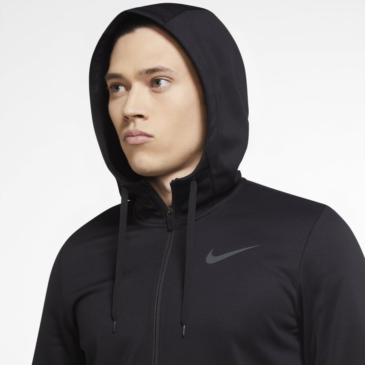 Nike Therma Full-length zipper Cardigan Training Hooded Jacket Black CU6232-010