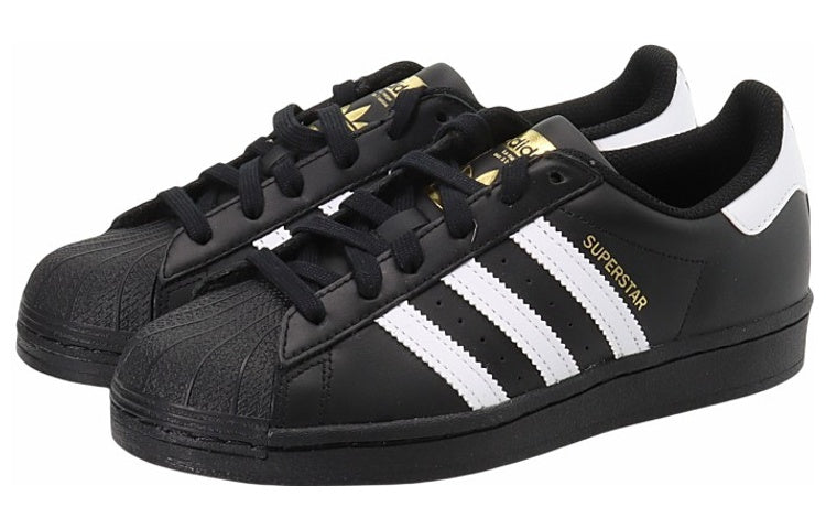 (GS) adidas originals Superstar Shoes 'Black' EF5398