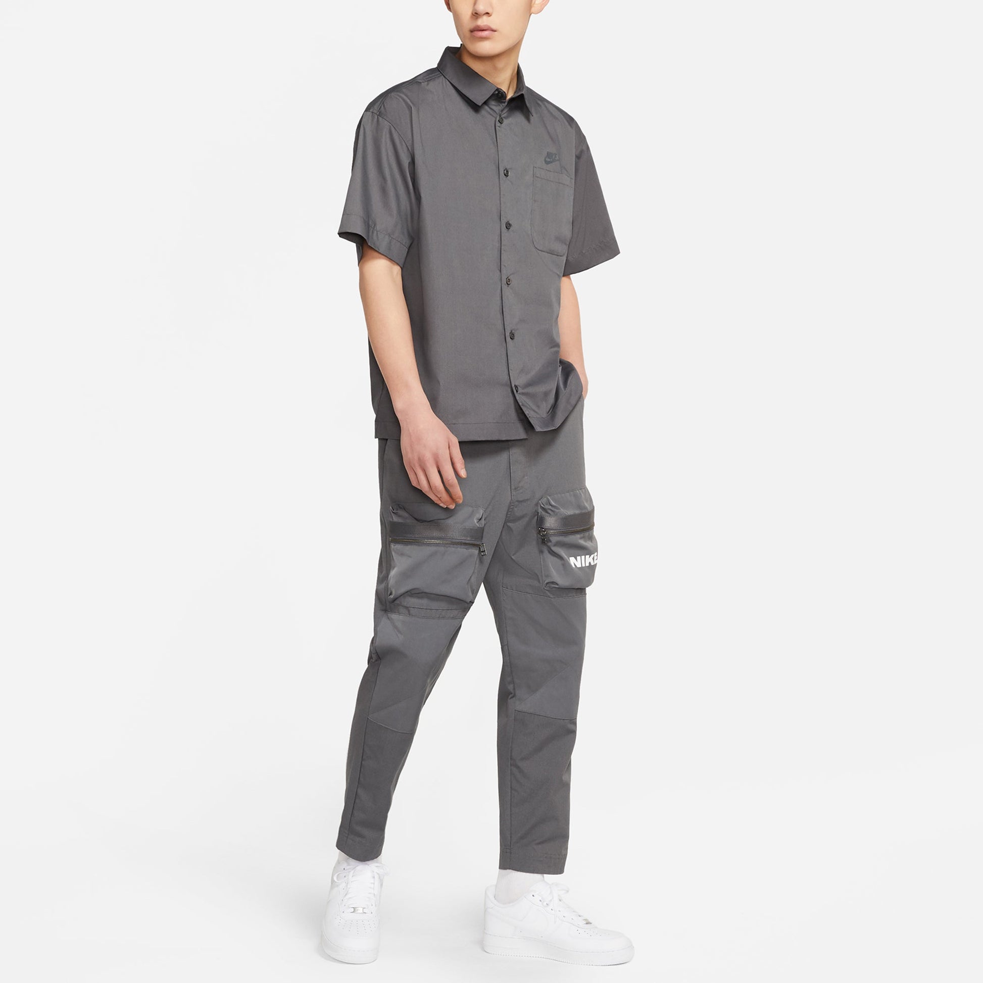 Nike Thin and light Loose Sports Short Sleeve Shirt Gray DM8686-060