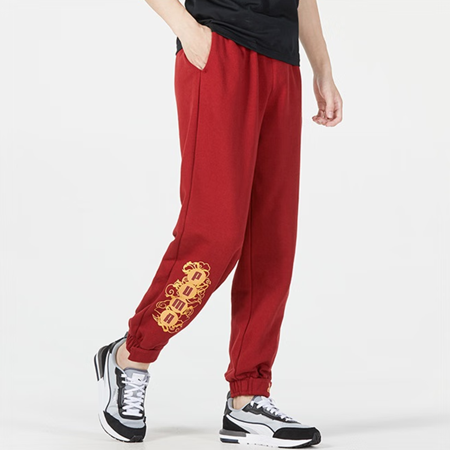 PUMA Das CC Label Knit Pants 'Red' 539912-22