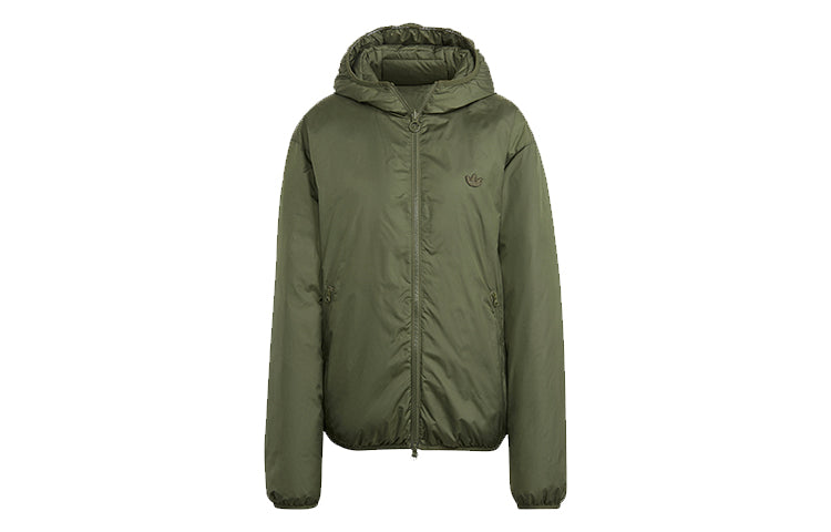 adidas originals Back Large logo Reversible Sports Outdoor Stay Warm Down Jacket Basic Green GE1300