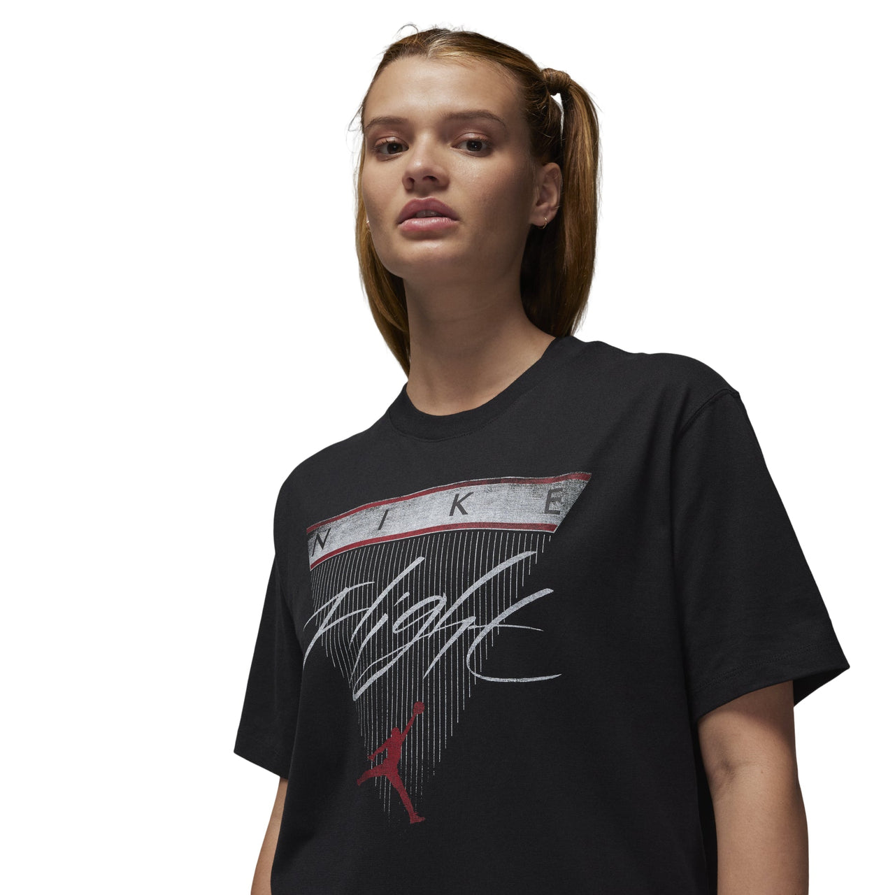 (WMNS) Air Jordan Flight Heritage Graphic T-shirt Asia Sizing 'Black' FQ3241-010